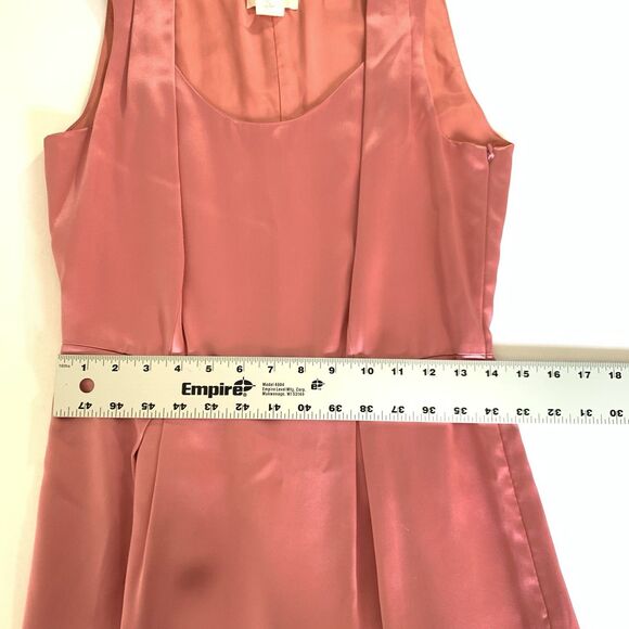 J Crew Dress Women 6 Pink 100% Silk Satin Barbiecore Preppy Twee Wedding Guest - Picture 8 of 9